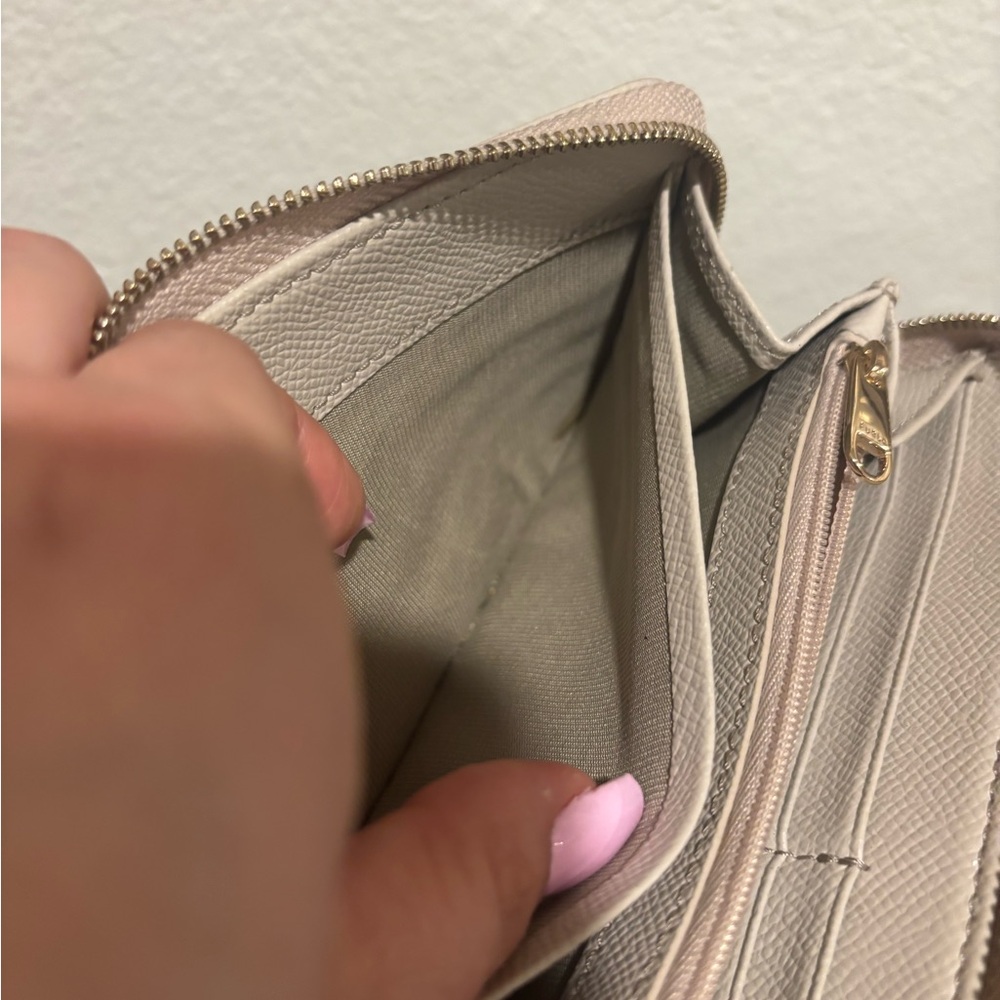 Furla Beige Textured Wallet - Picture 16 of 16